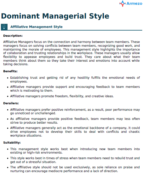 Dominant Personality Style